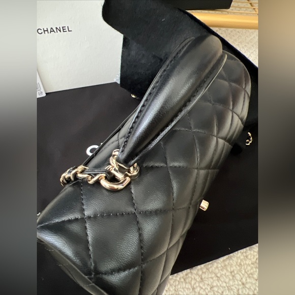 SOLD 22A Chanel Mini Rectangular Flap Bag with Top Handle - Picture 6 of 14